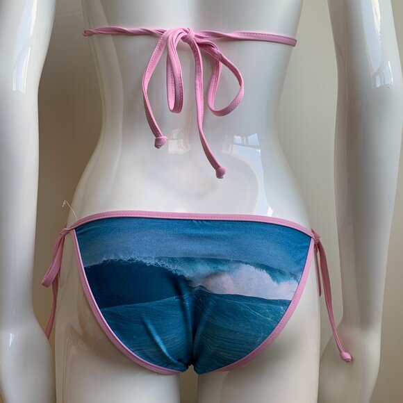 Aaron Chang Blue wave reversible navy bikini - Picture 6 of 12